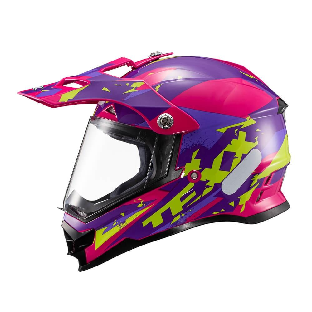 Capacete Fechado Carcará Grow Moto Motocross Off-road Texx - 58 - Rosa