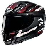 Capacete Moto Tri-composto Hjc Rpha 11 Stobon Viseira Extra - Preto, Vermelho E Branco - 58