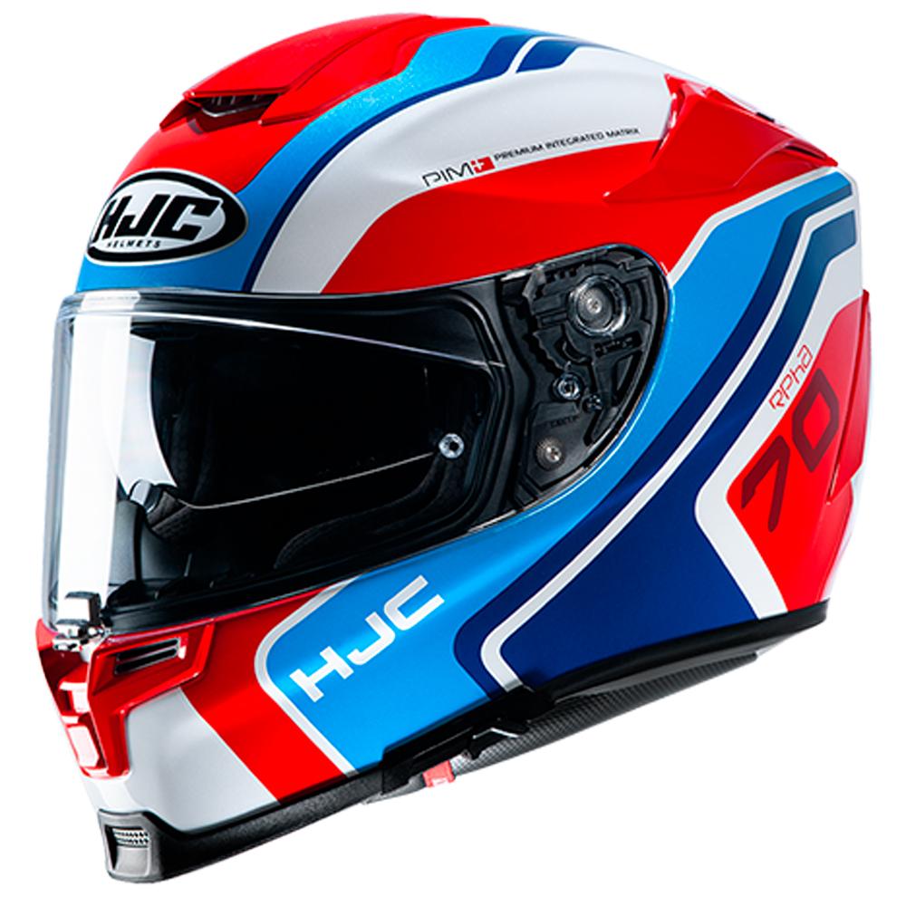 Capacete Hjc Moto Rpha 70 Kroon Motociclista Esportivo - 61 - Vermelho, Azul E Branco