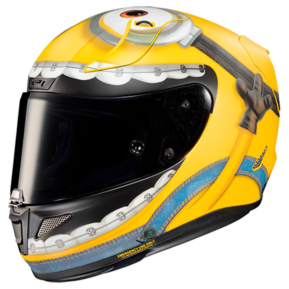 Capacete Minions Otto Rpha 11 Moto Com Viseira Extra Hjc - Amarelo - 56