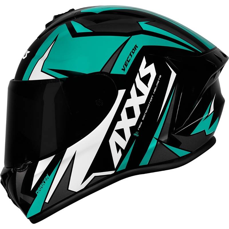 Capacete Axxis Draken Vector - Preto/azul/branco