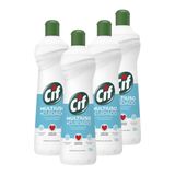 Kit 4 Limpadores Multiuso Cif +Cuidado 500ml