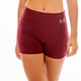 Shorts cós alto GG academia feminino fitness BYG Ring Vinho