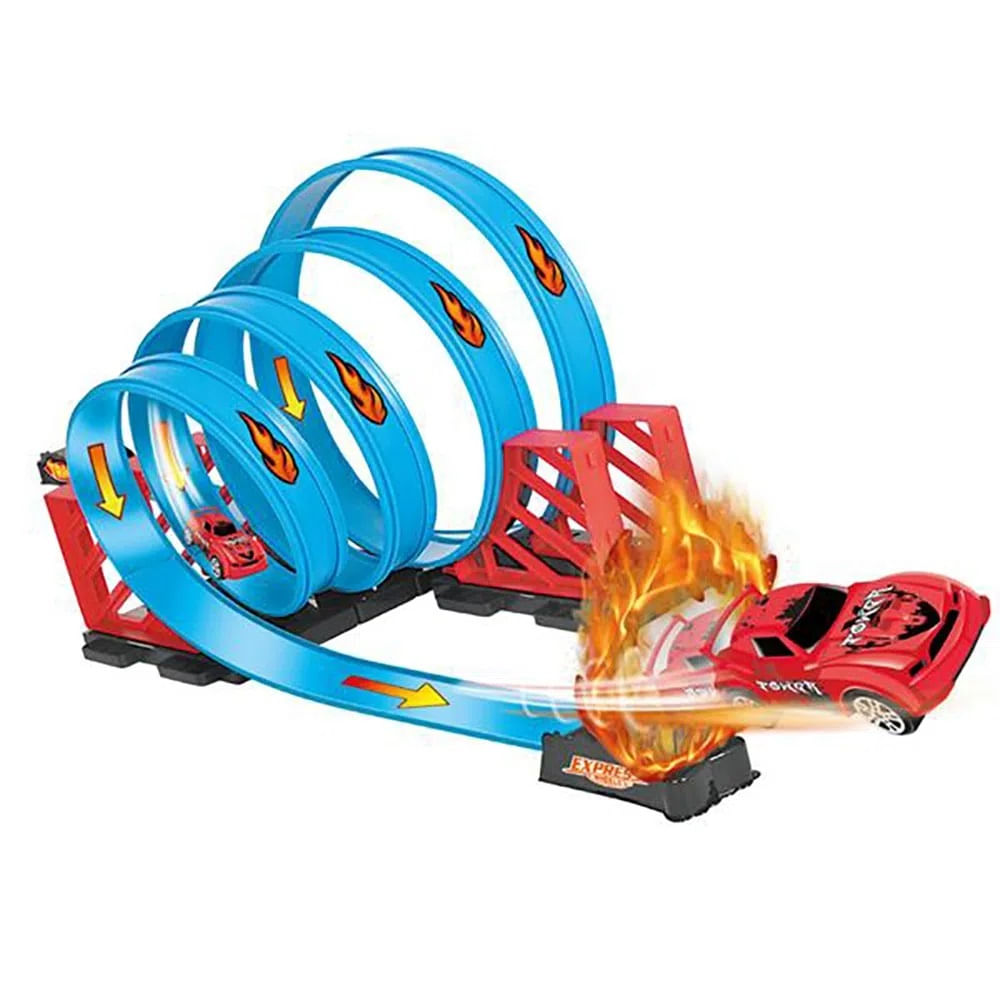 Pista De Corrida Extreme Action C/24 Pçs Multikids Br1019