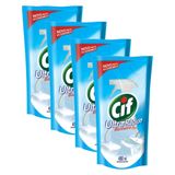 Kit 4 Refis Limpador CIF Ultra Rápido Banheiro sem Cloro 450ml