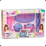 Brinquedo Kit P/cozinha Big Chef C/fogão Panela Jarra Copos