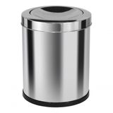 Lixeira Emaço Inox Com Tampa 22l Cinza