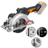 "	 Serra Circular 20V MAX WORKSAW WX531.9 com 3 Discos s/ Bateria e Carregador WORX"