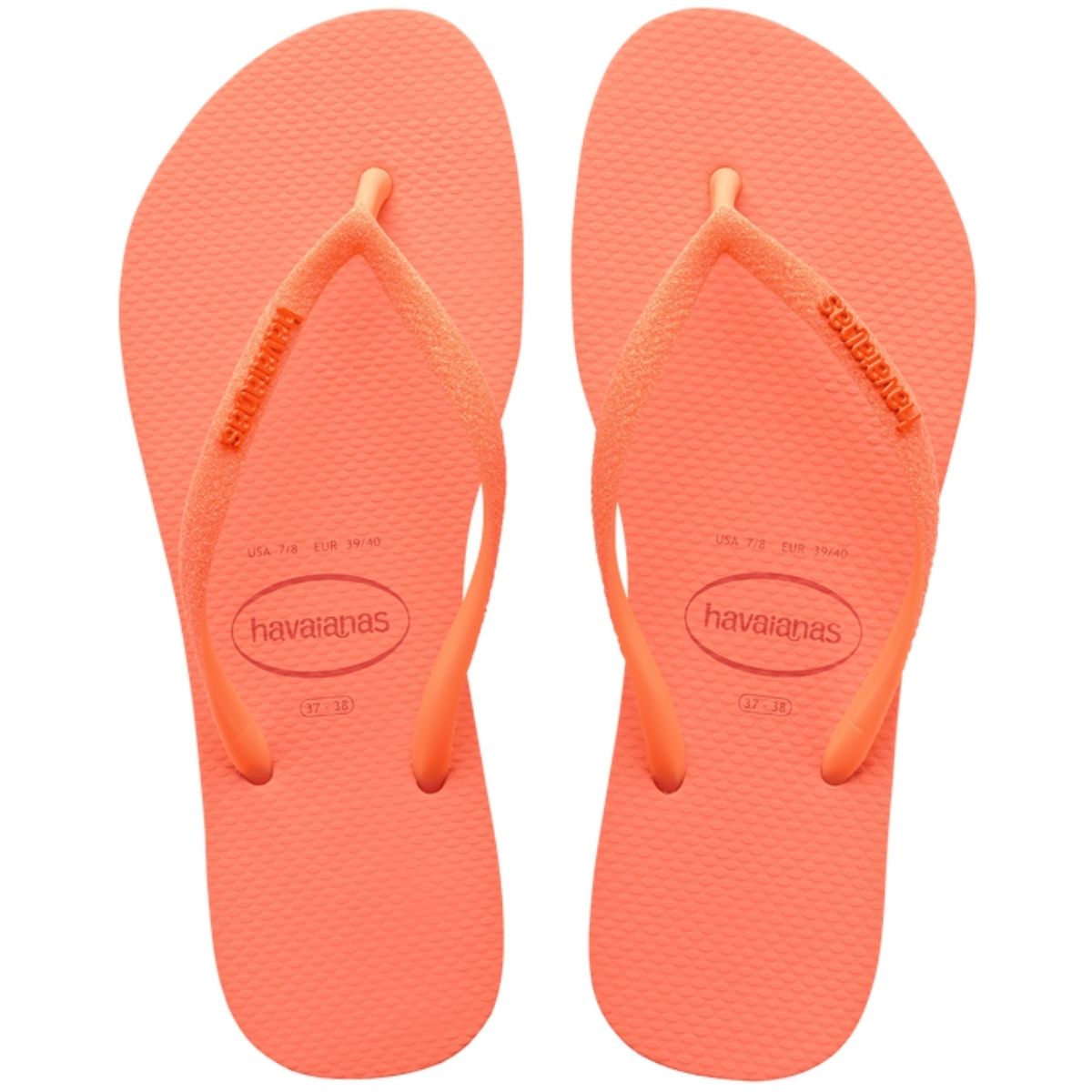 Chinelo Havaianas Slim Glitter Neon Feminino