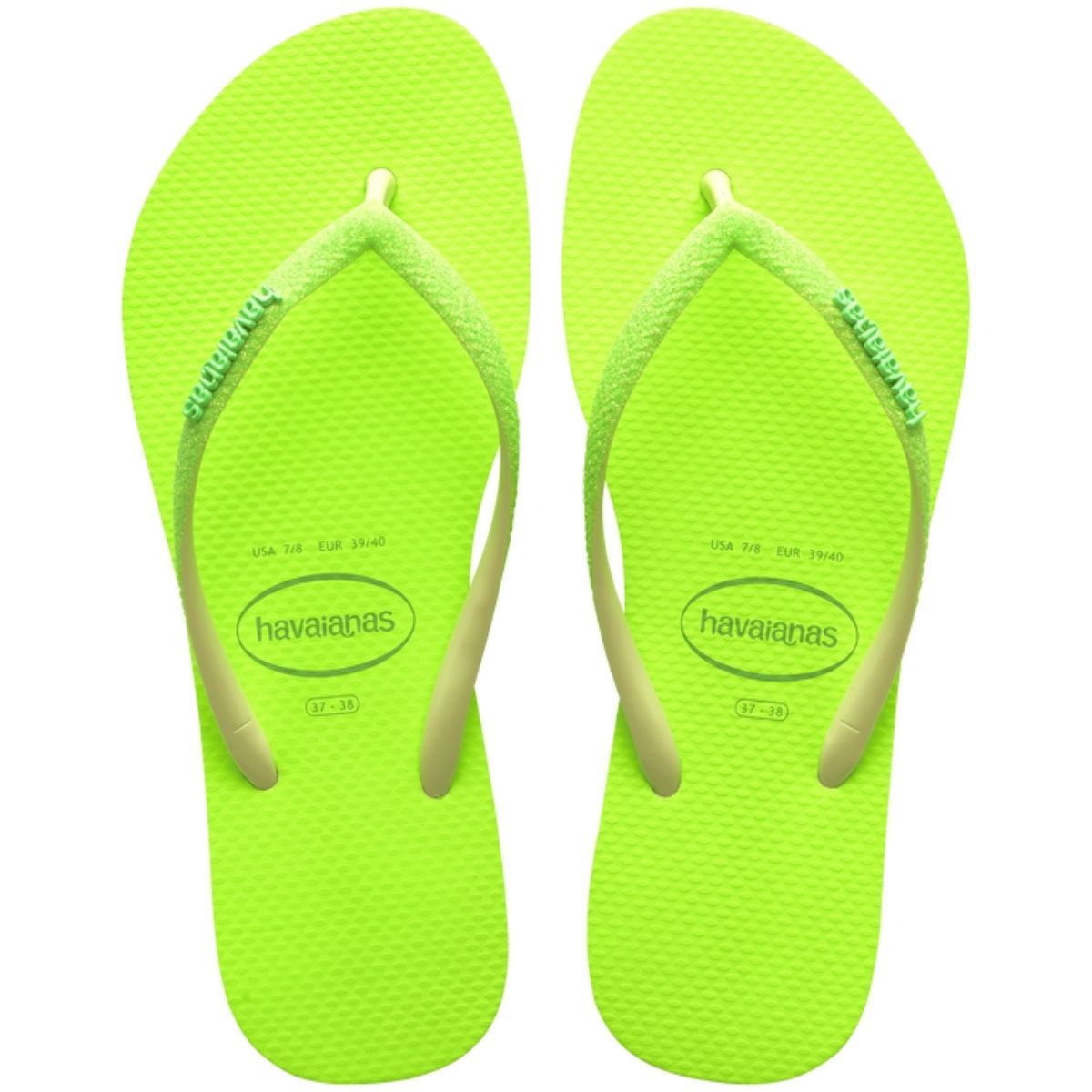 Chinelo Havaianas Slim Glitter Neon Feminino