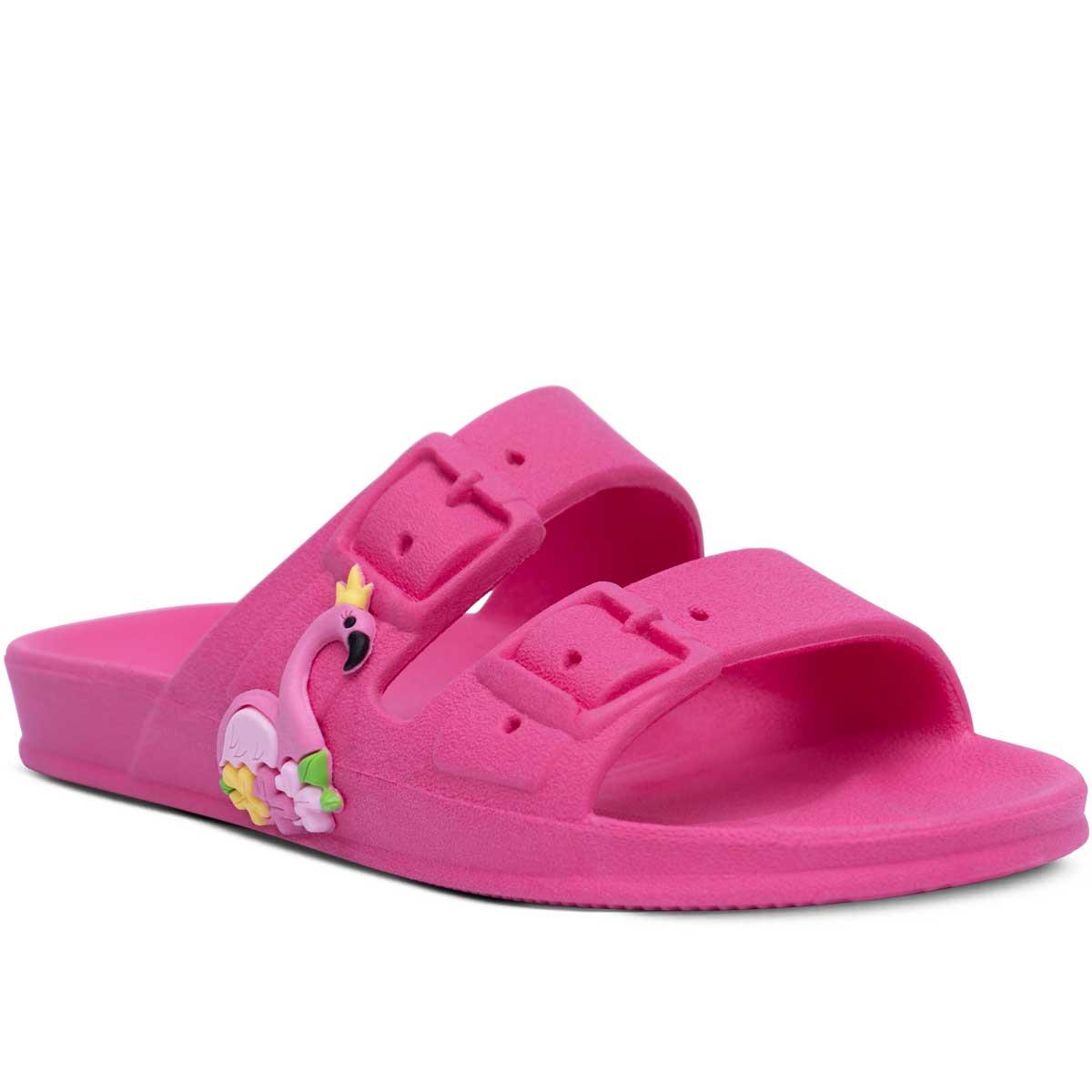 Sandália Infantil Feminina Chinelo Flamingo Moda Slide 12.60 Cor:pink,tamanho:27/28