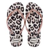 Chinelo Havaianas Slim Animals Feminino - Bege - 39/40