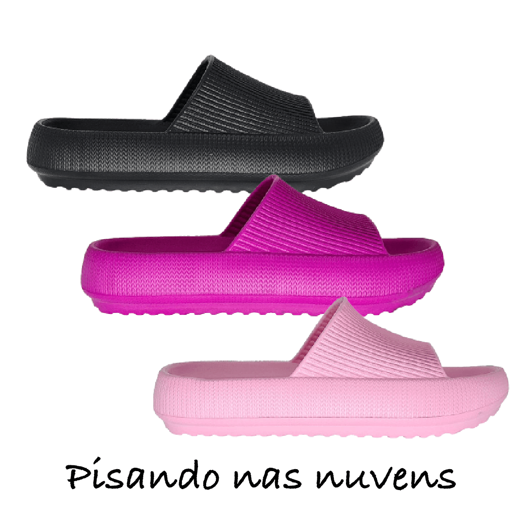 Sandalia Chinelo Nuvem Massageador Anatomico Slide Yvate Bgx71x