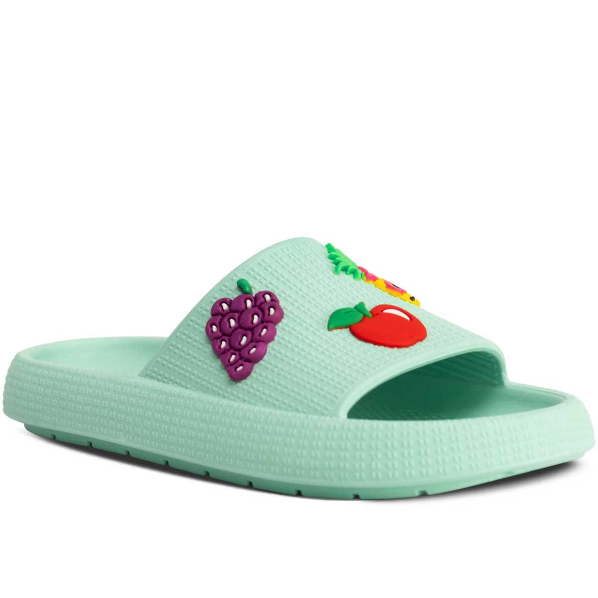 Chinelo Slide Nuvem Menina Nº 25 Ao 36 Moda Infantil 12.49 Cor:verde,tamanho:31/32