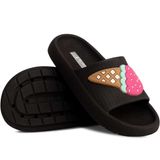 Chinelo Slide Nuvem Feminino Moda Infantil Sandalia 12.54 Cor:preto,tamanho:31/32