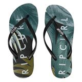 Chinelo Feminino Rip Curl Full Tropic Preto E Verde