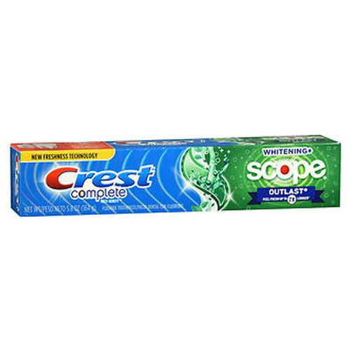 Clareamento De Pasta De Dente De Fluoreto Multi-benefício Completo Crest + Escopo Supera A Hortelã 5.4 Oz Por Crest