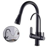 Torneira Preta 360 Monocomando Gourmet Quente Frio Bancada