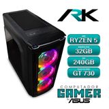 Computador Gamer Amd Ryzen 5 1600 By Asus 32gb Ssd 240gb Vídeo Gtx 730 4gb Windows 10 - Ark