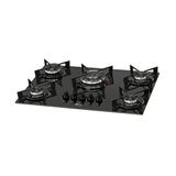 Cooktop 5 Bocas Fischer Fit Line Mesa De Vidro Com Acendimento Automático