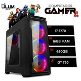 Computador Gamer Intel Core I7 3770 16gb Ssd 480gb Vga Gt 730 4gb 800w 80 Plux Windows 10 + 2019 - Lumitec