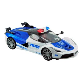 Carro Eletrico Drift Policia Com Controle Remoto Branco - Belfix