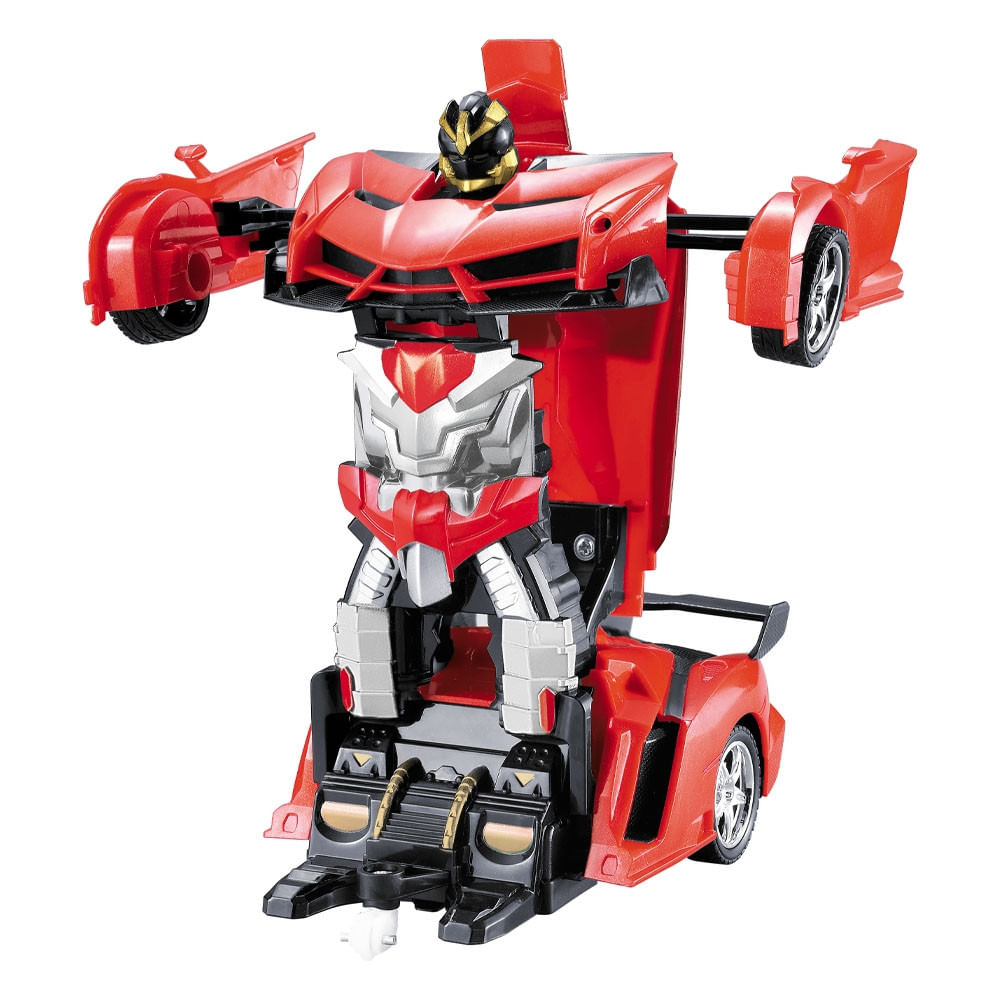 Carrinho Transformável Controle Remoto Megaformers Auto Mercury Vermelho Multikids - Br1649