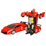 Carrinho Controle Remoto Lamborghini Transformers Vermelha