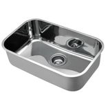 Cuba De Embutir N.2 Docol Invicta 56x34x18 Cm Em Aço Inox Alto Brilho Com Válvula 4.1/2&quot; Docol