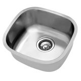 Cuba De Embutir Docol Invicta 37x34x18 Cm Em Aço Inox Alto Brilho Com Válvula 4.1/2&quot; Docol