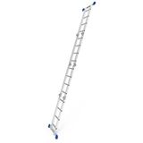 Escada De Alumínio Mor Extensível Multifuncional, 4 X 4 Degraus