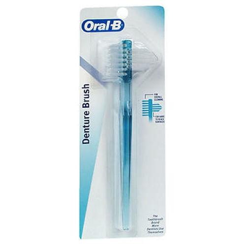 Escova De Dentes Para Dentadura Oral-b De Cabeça Dupla Cada Da Oral-b (pacote Com 6)