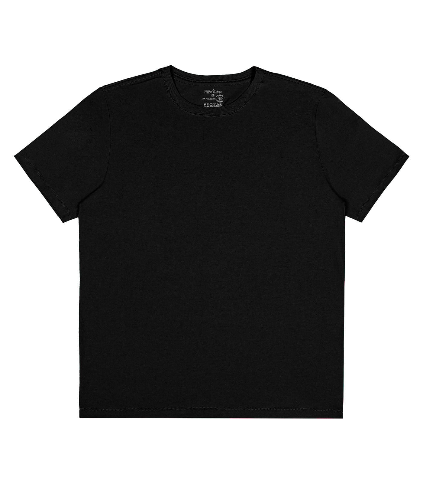 Camiseta Masculina Básica Rovitex Preto P