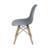 Conjunto 4 Cadeiras Charles Eames Eiffel DSW - Cinza Claro - KzaBela