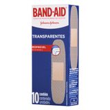 Band-aid Johnson&#39;s Transparentes Regular 10 Unidades
