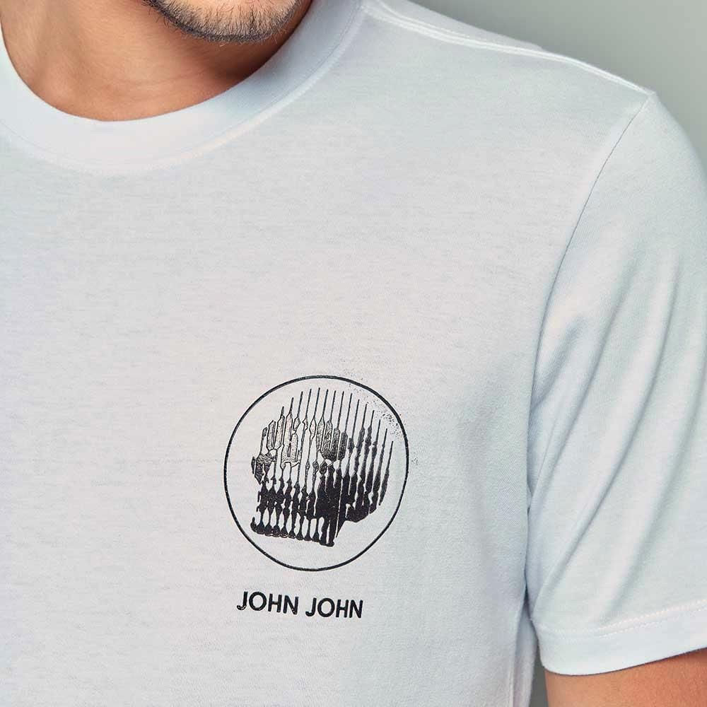 Camiseta John John Caveira Glossy Masculina - Gg - Branco - Carrefour