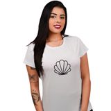 Camiseta Arriskesse Feminina Concha Cor:branco,tamanho:gg