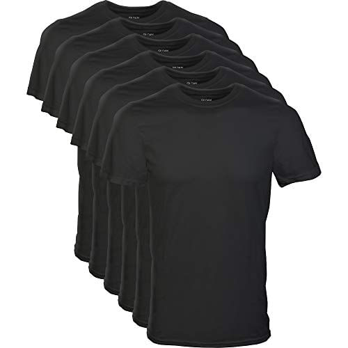 Camisetas Da Equipe Masculina Gildan, Multipack, Preta (6-pack), 2x-large