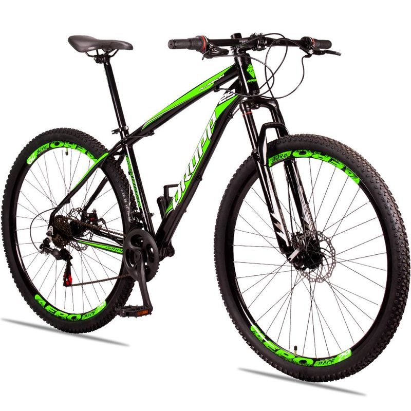 Bicicleta Dropp Aluminum Disc M T17 Aro 29 Susp. Dianteira 21 Marchas - Preto/verde