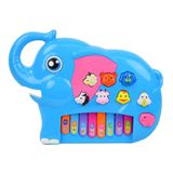 Brinquedo Teclado Musical Elefante Azul R2919 - Bbr Toys