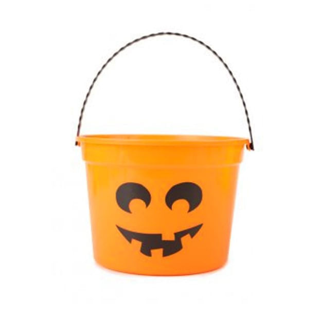Balde Happy Halloween Laranja - Olhos E Boca - Cromus
