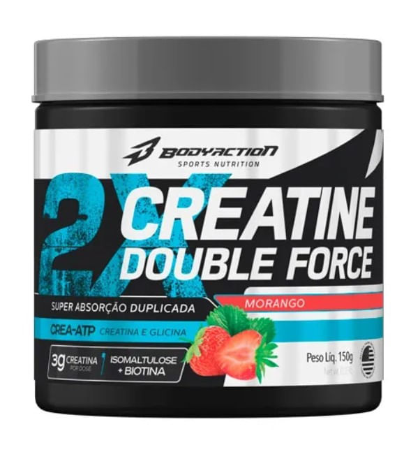 Creatine Double Force Bodyaction 150g Morango Morango