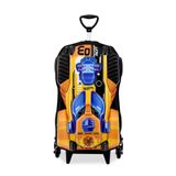 Mochila Escolar 3 D Hot Wheels Com Rodinhas Dourada