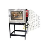 Forno Turbo A Gás 5 Níveis Fvtd5 220v + 5 Assadeiras Pão Hamburguer Afh20 Cav. Alu. 58x70