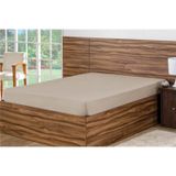 Lençol Avulso 01 Peça Casal Queen C/ Elástico Vapt-vupt Cáqui - Bordados Ricardo