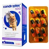 Suplemento Alimentar Condroplex 500 Minerais Colageno Caes Gatos 60 Capsulas Avert