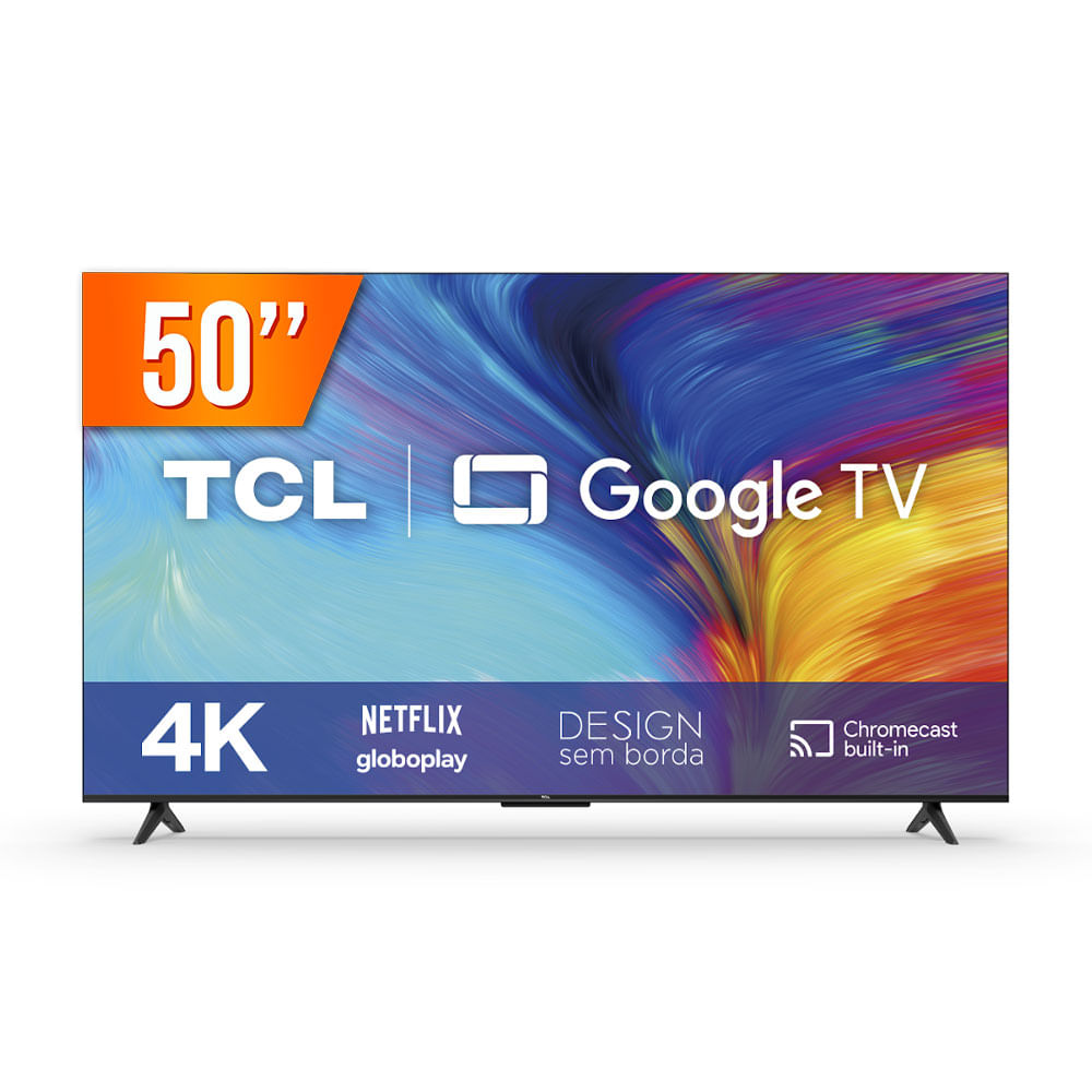 Smart Tv Led 50" Google Tv Uhd 4k Tcl 50p635 Com Comando De Voz Hdr 3 Hdmi 1 Usb Wi-fi Bluetooth Menor preço em Smart Tv Led 50" Google Tv Uhd 4k Tcl 50p635 Com Comando De Voz Hdr 3 Hdmi 1 Usb Wi-fi Bluetooth