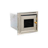 Forno Fogão A Lenha Inox Frente Vidro Sem Cinzeiro 50x35x30