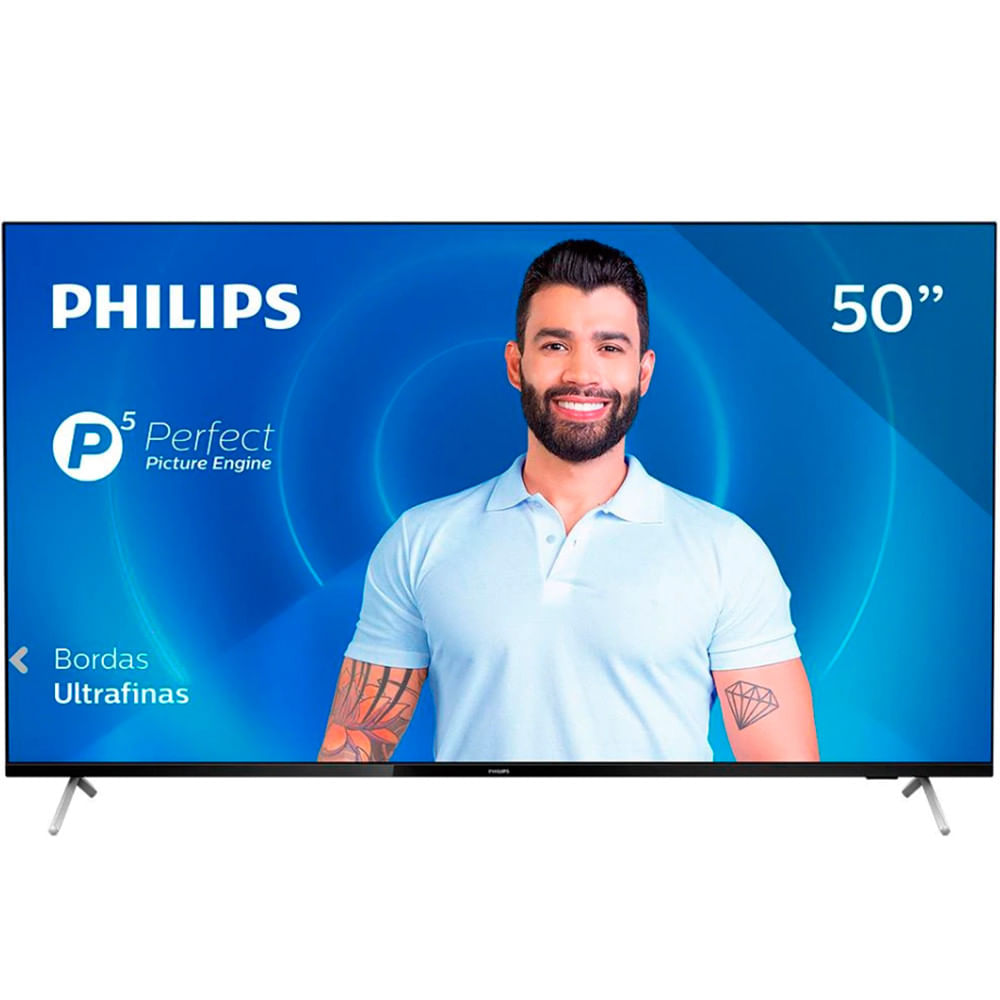 Smart Tv Led 50 Polegadas Uhd 4k 50pug762578 Hdr10 Dolby Vision Dolby Atmos Philips