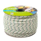Corda Pratik Trançada Carretel Branco/verde/azul 8mmx157m